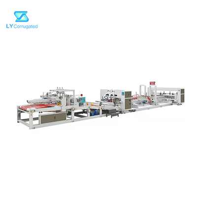 Carpeta de cartón corrugado Gluer del control auto del PLC para la caja de la esquina del cartón 4 6