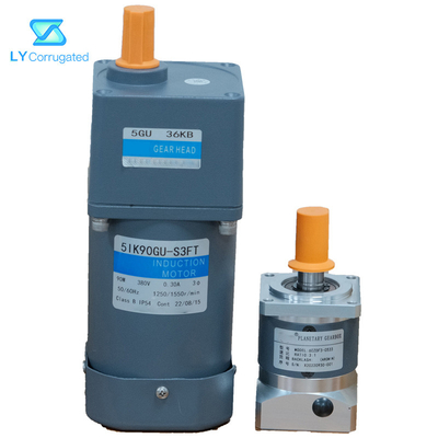 Motor de inducción trifásico del engranaje de la CA de los recambios 90W de la máquina del cartón