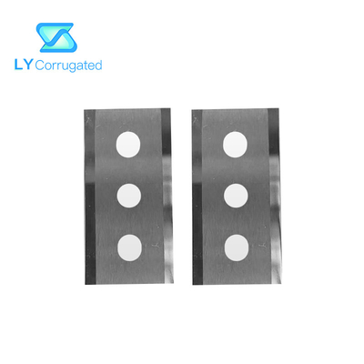 película de papel de acero del papel de aluminio de tres agujeros de tungsteno del carburo de 43*22*0.4m m que raja la cuchilla