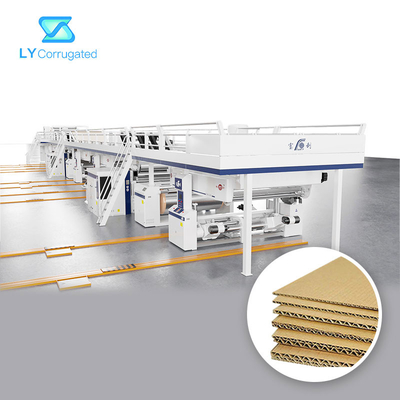 Cueza la calefacción al vapor cadena de producción de la cartulina acanalada de 2 capas anchura de 2800m m