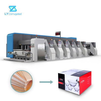 Impresora de Flexo de 6 colores, cartón 1100×2750 que imprime la máquina que ranura